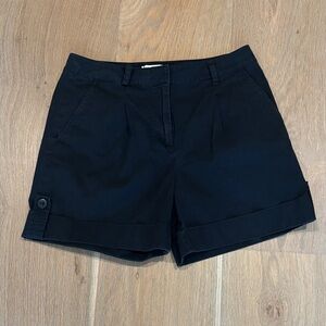 Talbots Black Cuffed Bermuda Shorts w/Pleats | 8 | VGC | Classic | Preppy